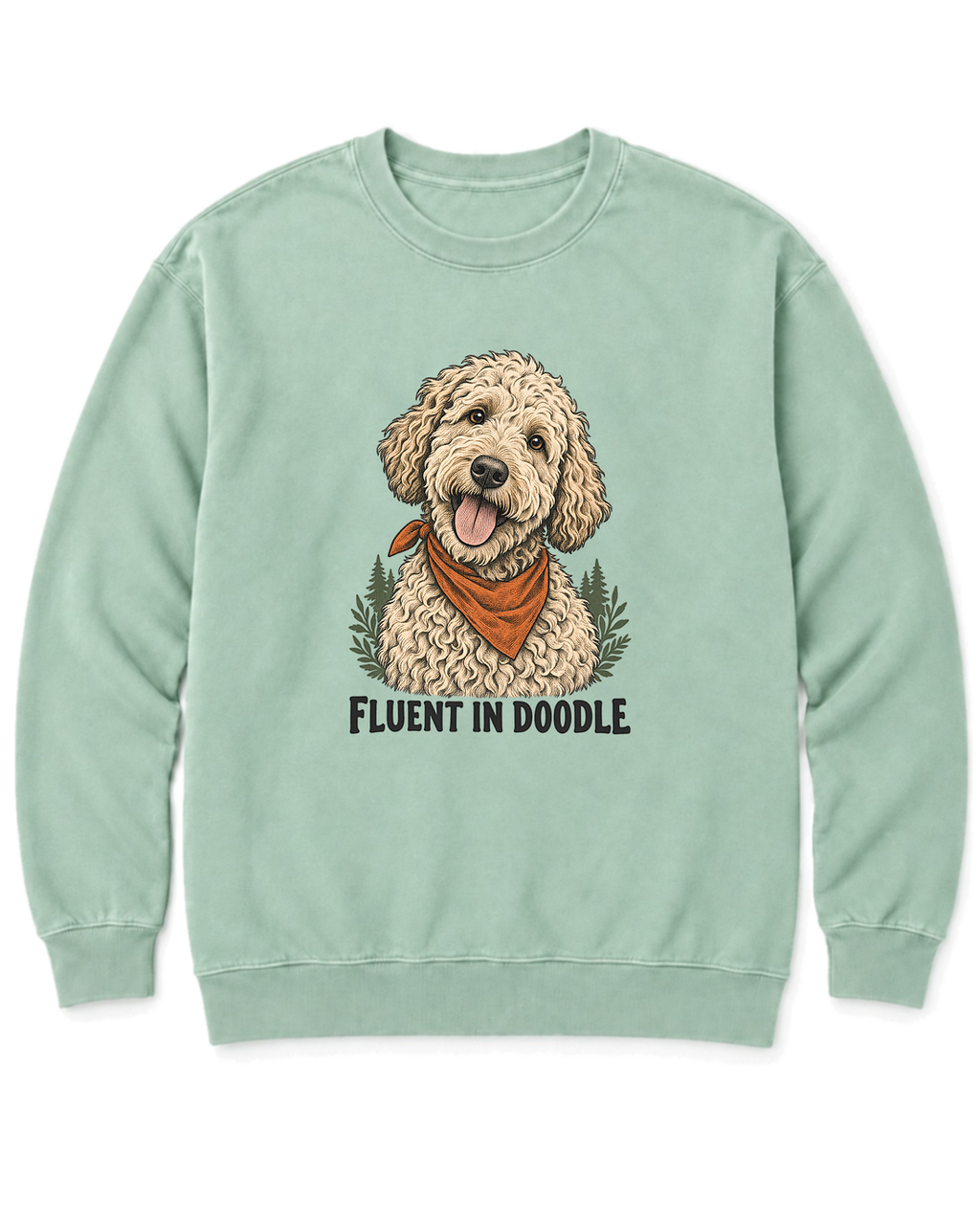 Fluent in Doodle Sweatshirt - Chalky Mint