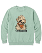 Fluent in Doodle Sweatshirt - Chalky Mint