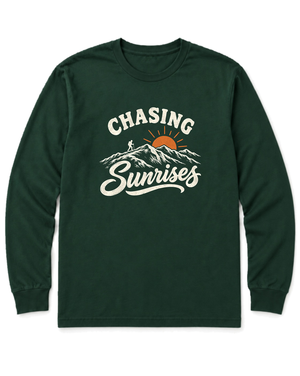 Chasing Sunrises Long Sleeve Shirt - Forest Green