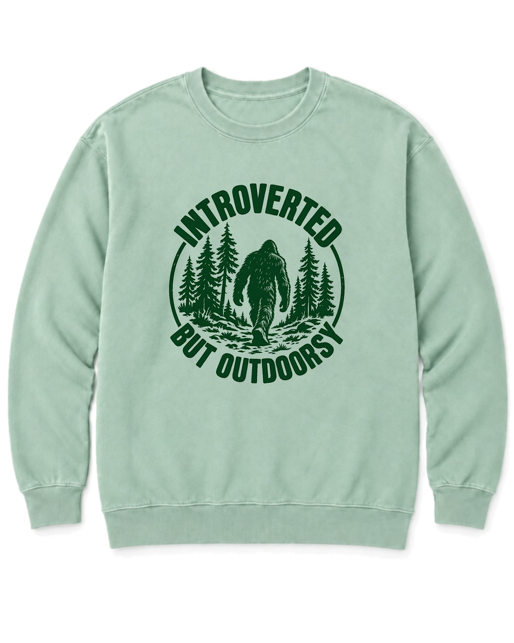 Introverted but Outdoorsy Sweatshirt - Chalky Mint