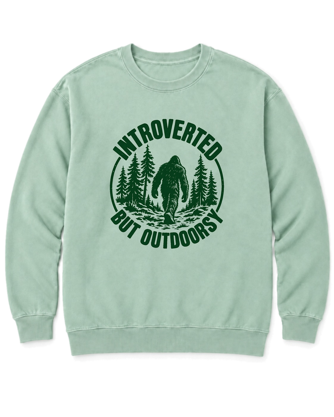 Introverted but Outdoorsy Sweatshirt - Chalky Mint
