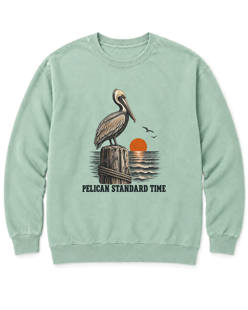 Pelican Standard Time Sweatshirt - Chalky Mint