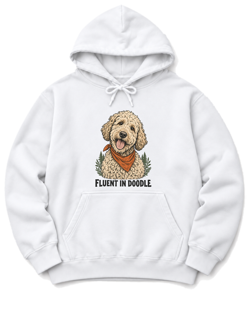 Fluent in Doodle Hoodie - White