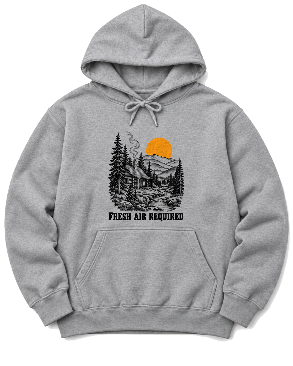 Fresh Air Required Hoodie - Sport Grey