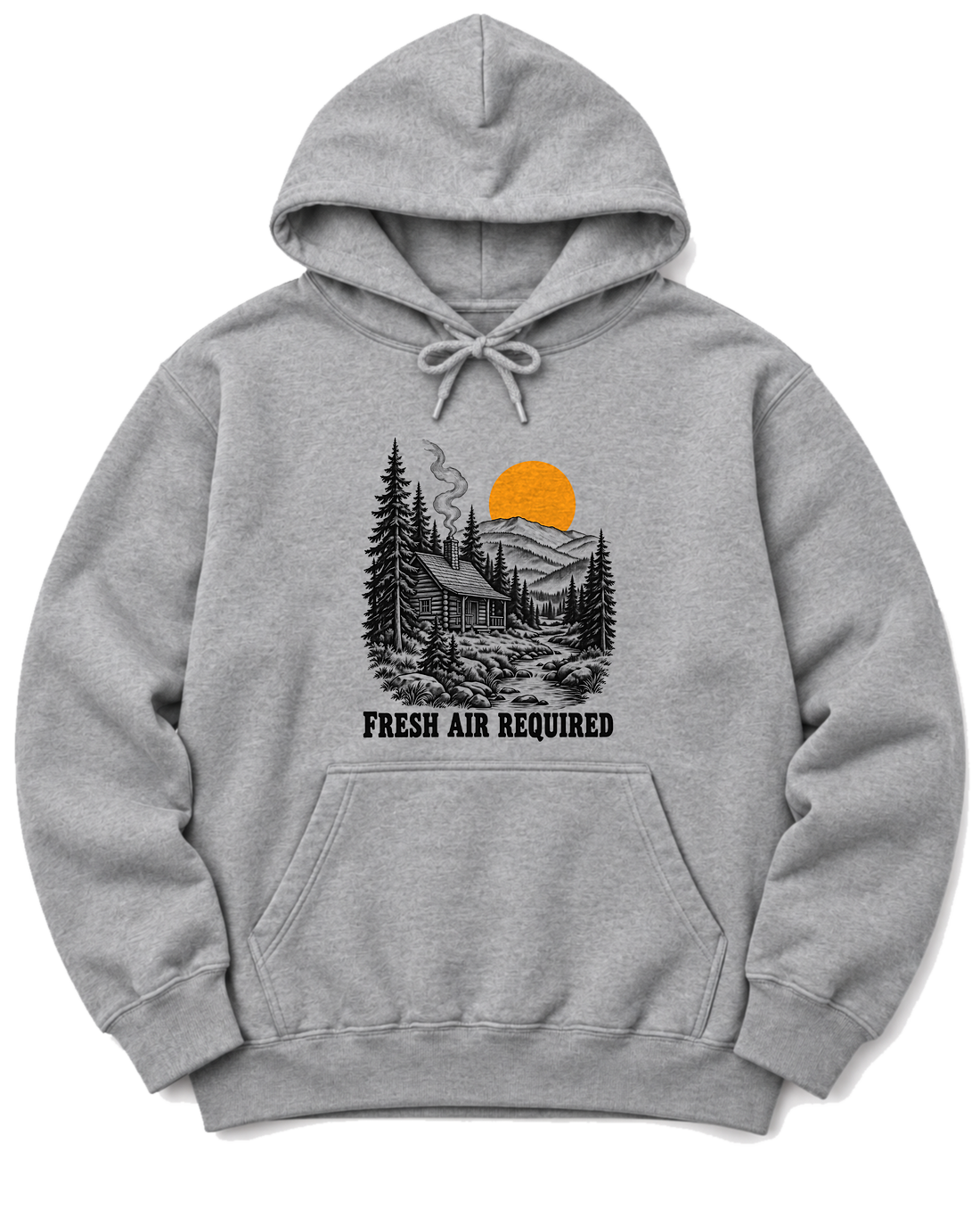 Fresh Air Required Hoodie - Sport Grey
