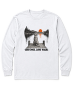 Good Dogs, Long Walks Long Sleeve Shirt - White