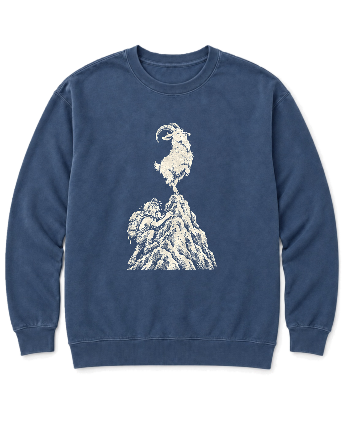 Show-Off Mountain Goat Sweatshirt - Denim