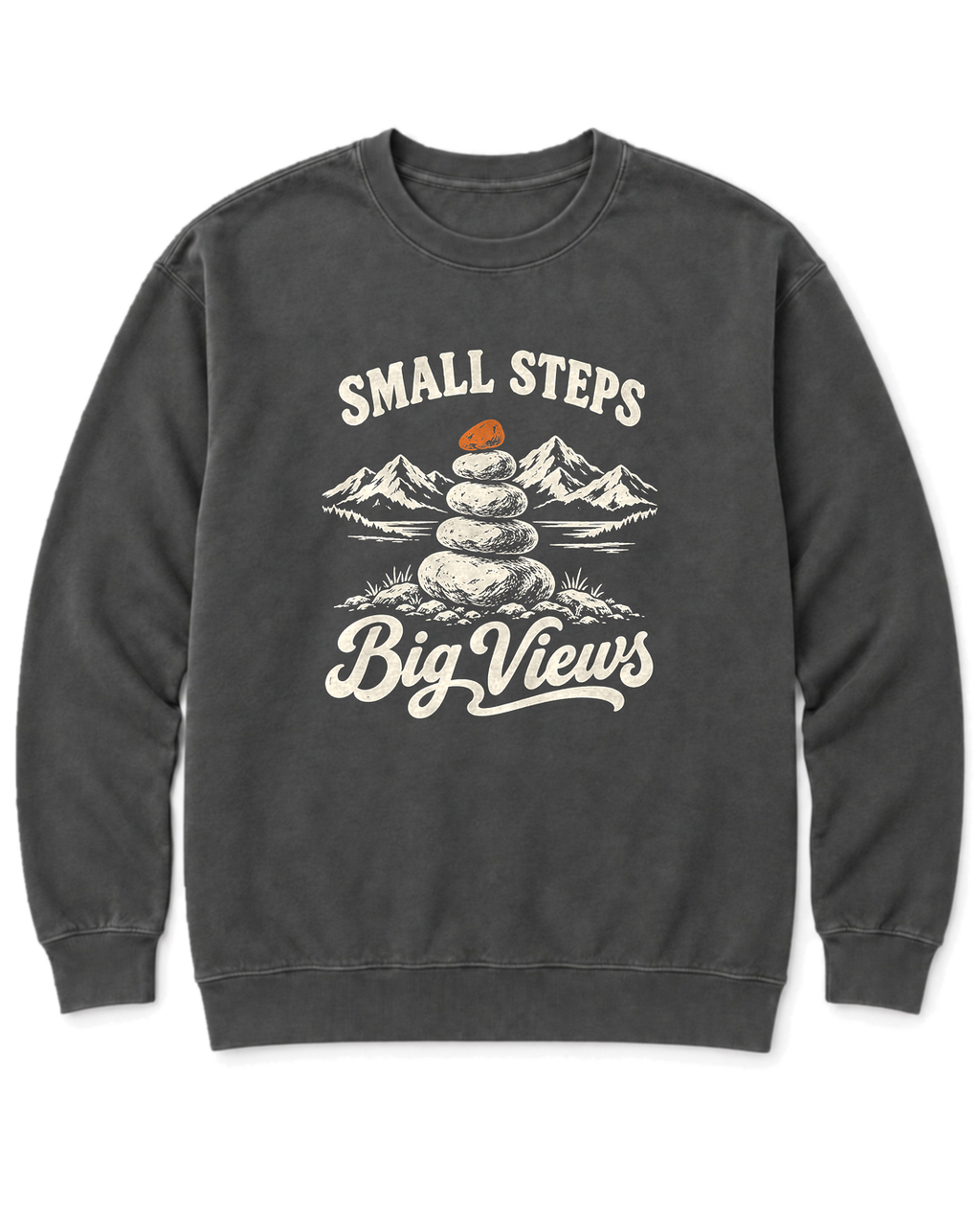 Small Steps, Big Views Sweatshirt - Pepper