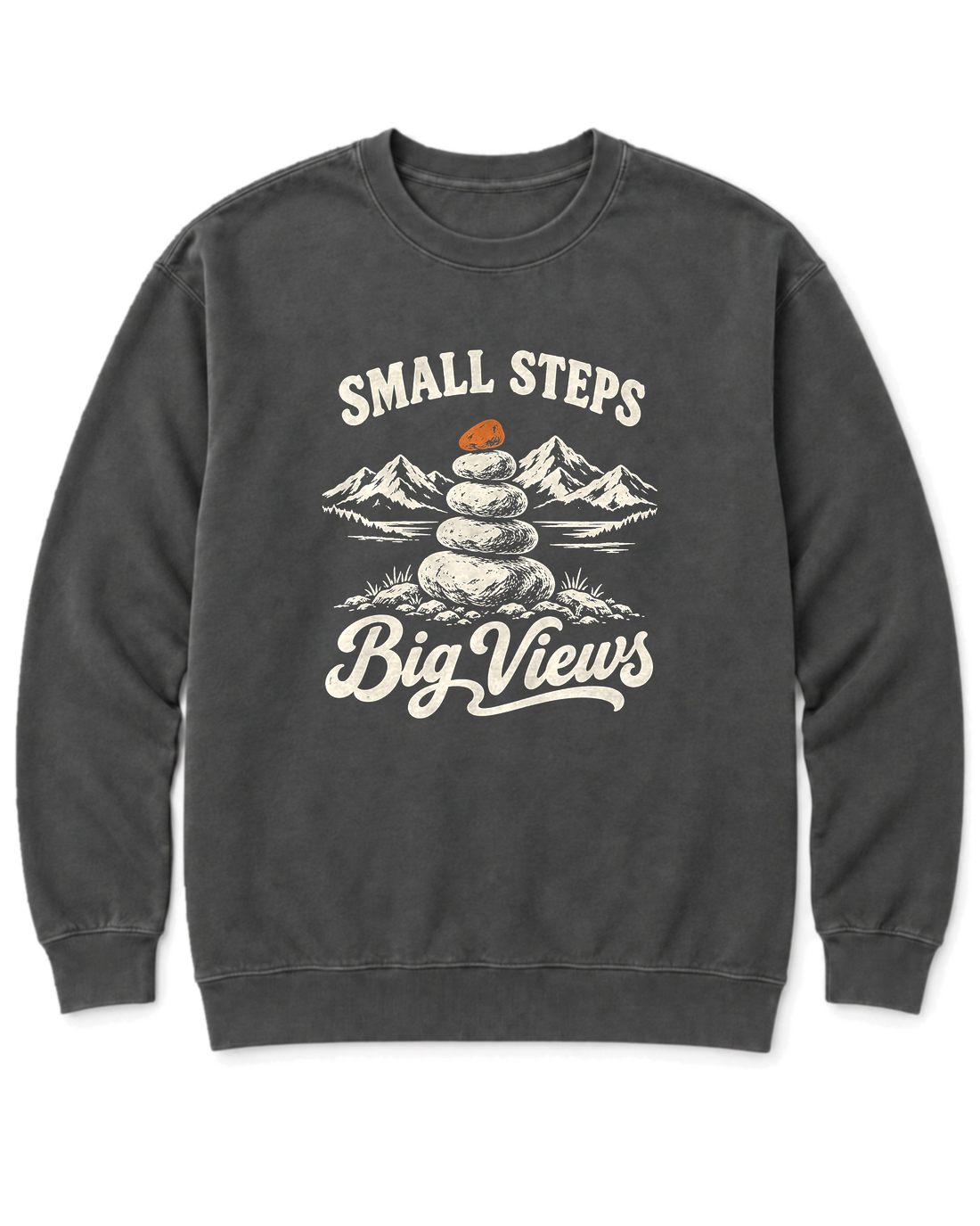Small Steps, Big Views Sweatshirt - Pepper