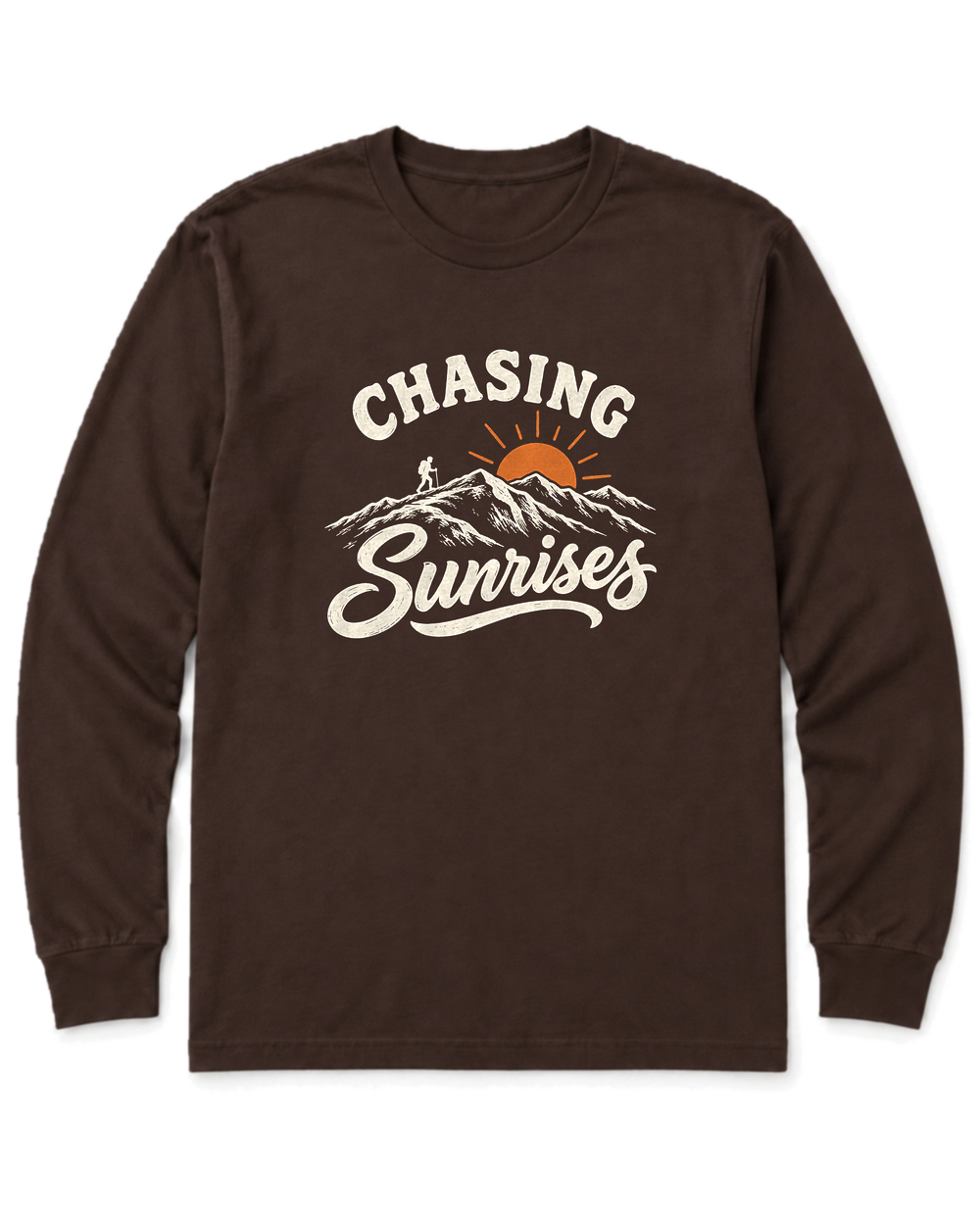 Chasing Sunrises Long Sleeve Shirt - Dark Chocolate