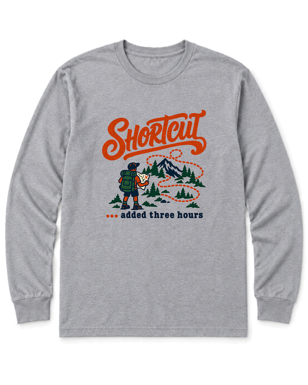 Shortcut Added Three Hours Long Sleeve Shirt - Sport Grey