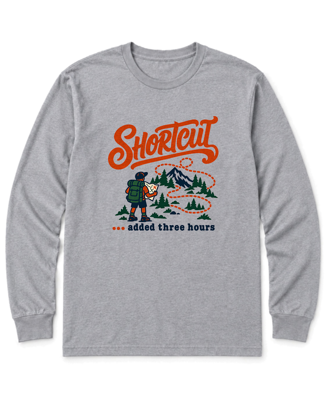 Shortcut Added Three Hours Long Sleeve Shirt - Sport Grey