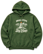 Small Steps, Big Views Hoodie - Military Green