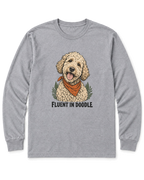 Fluent in Doodle Long Sleeve Shirt - Sport Grey