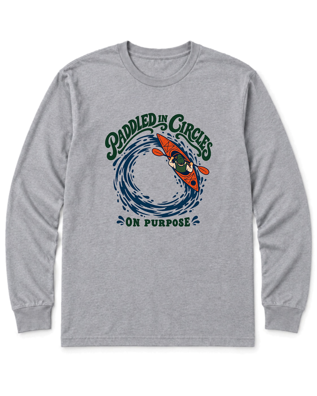 Paddled in Circles Long Sleeve Shirt - Sport Grey