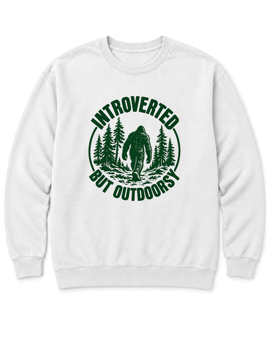 Introverted but Outdoorsy Sweatshirt - White