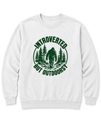 Introverted but Outdoorsy Sweatshirt - White