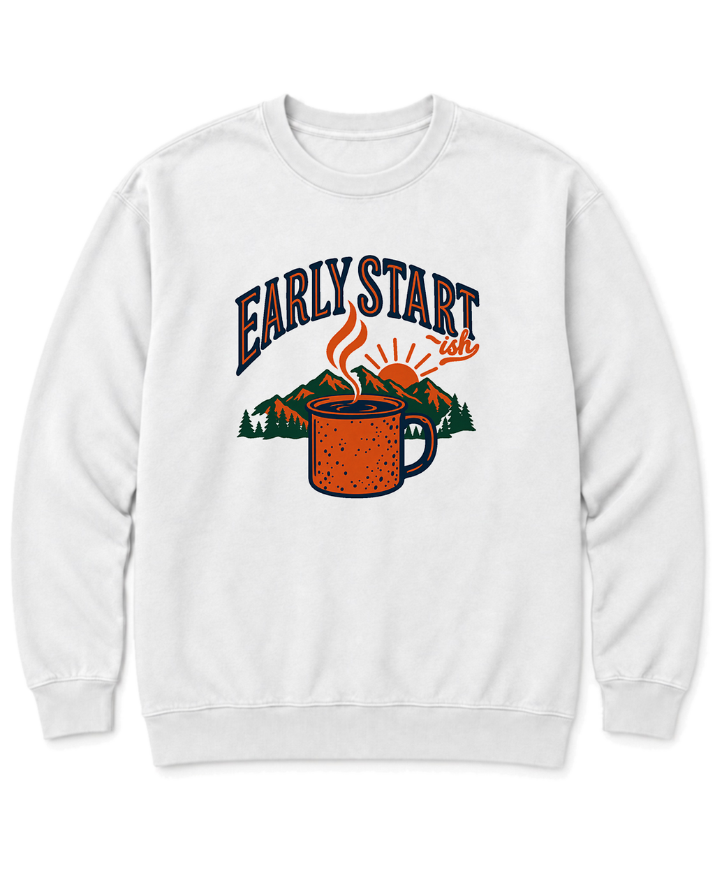 Early Start-ish Sweatshirt - White