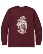 Mama Bear Hike Long Sleeve Shirt - Maroon