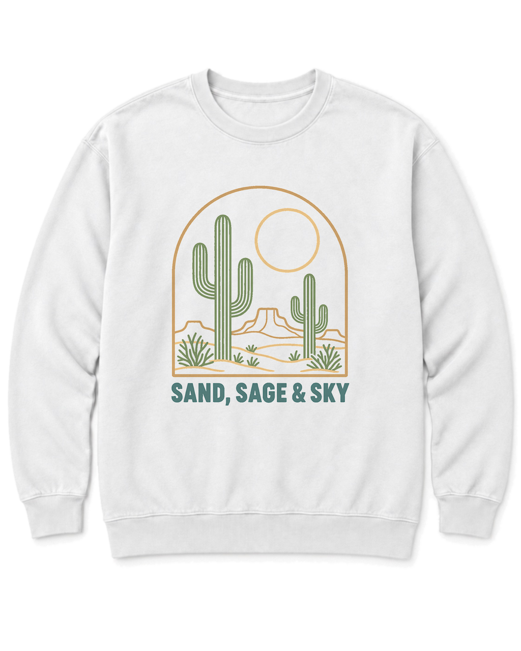 Sand, Sage & Sky Sweatshirt - White