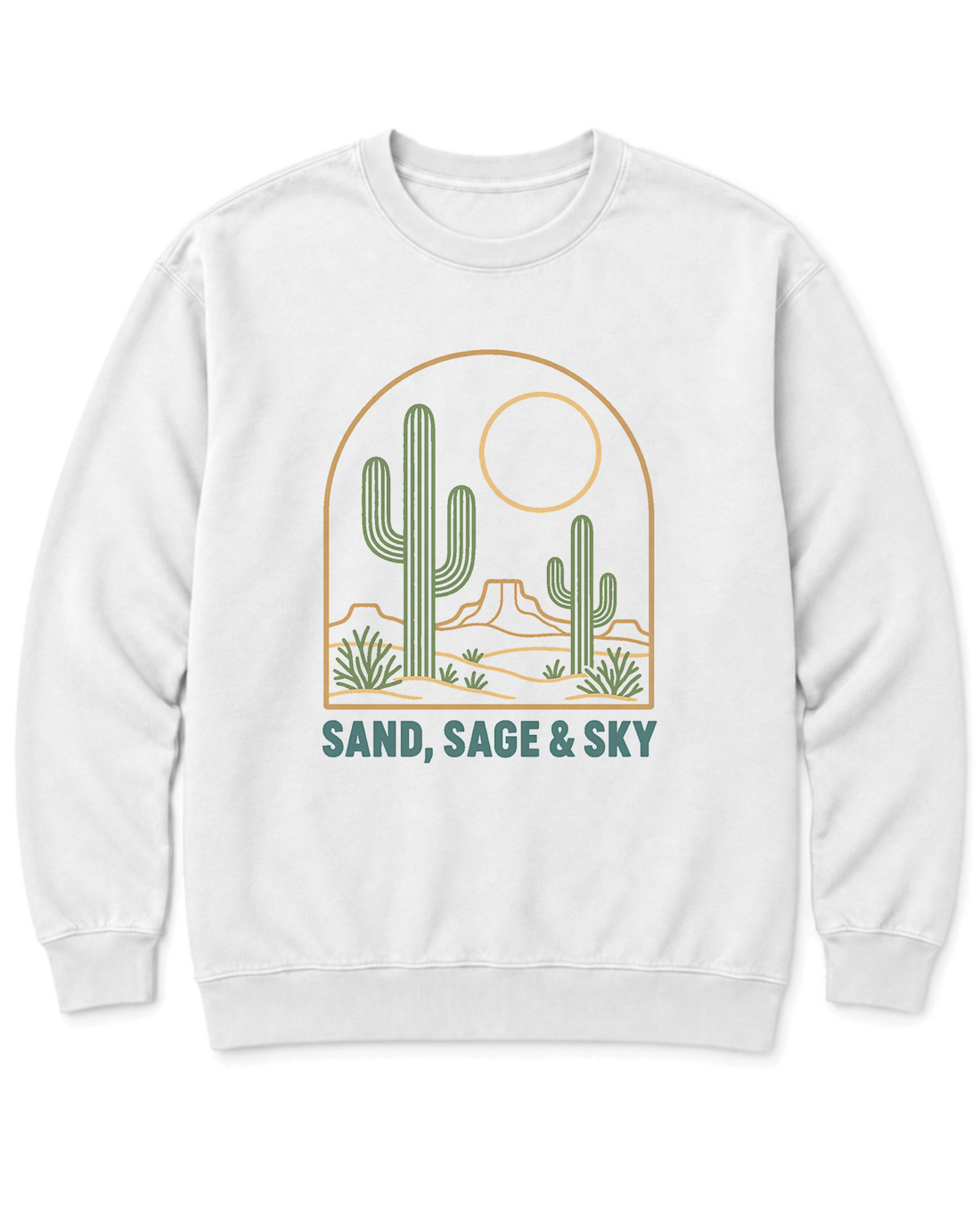Sand, Sage & Sky Sweatshirt - White