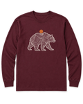 Topo Bear Long Sleeve Shirt - Maroon