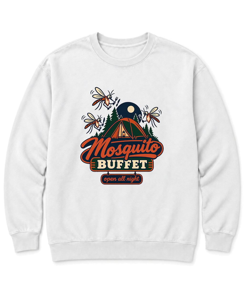 Mosquito Buffet Sweatshirt - White