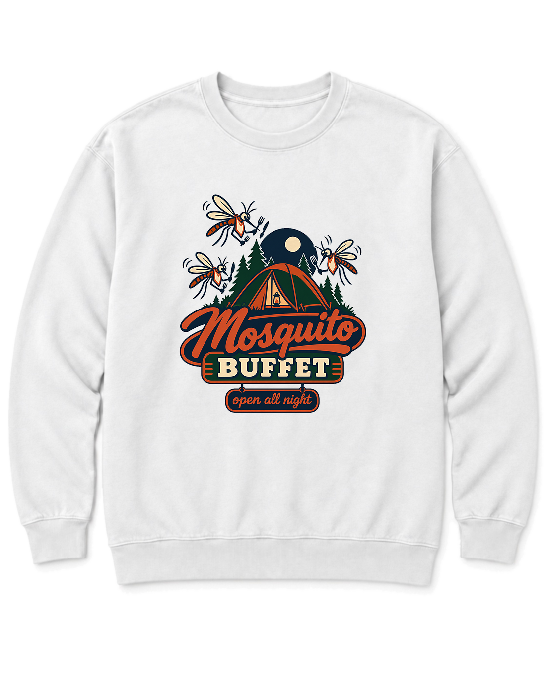 Mosquito Buffet Sweatshirt - White