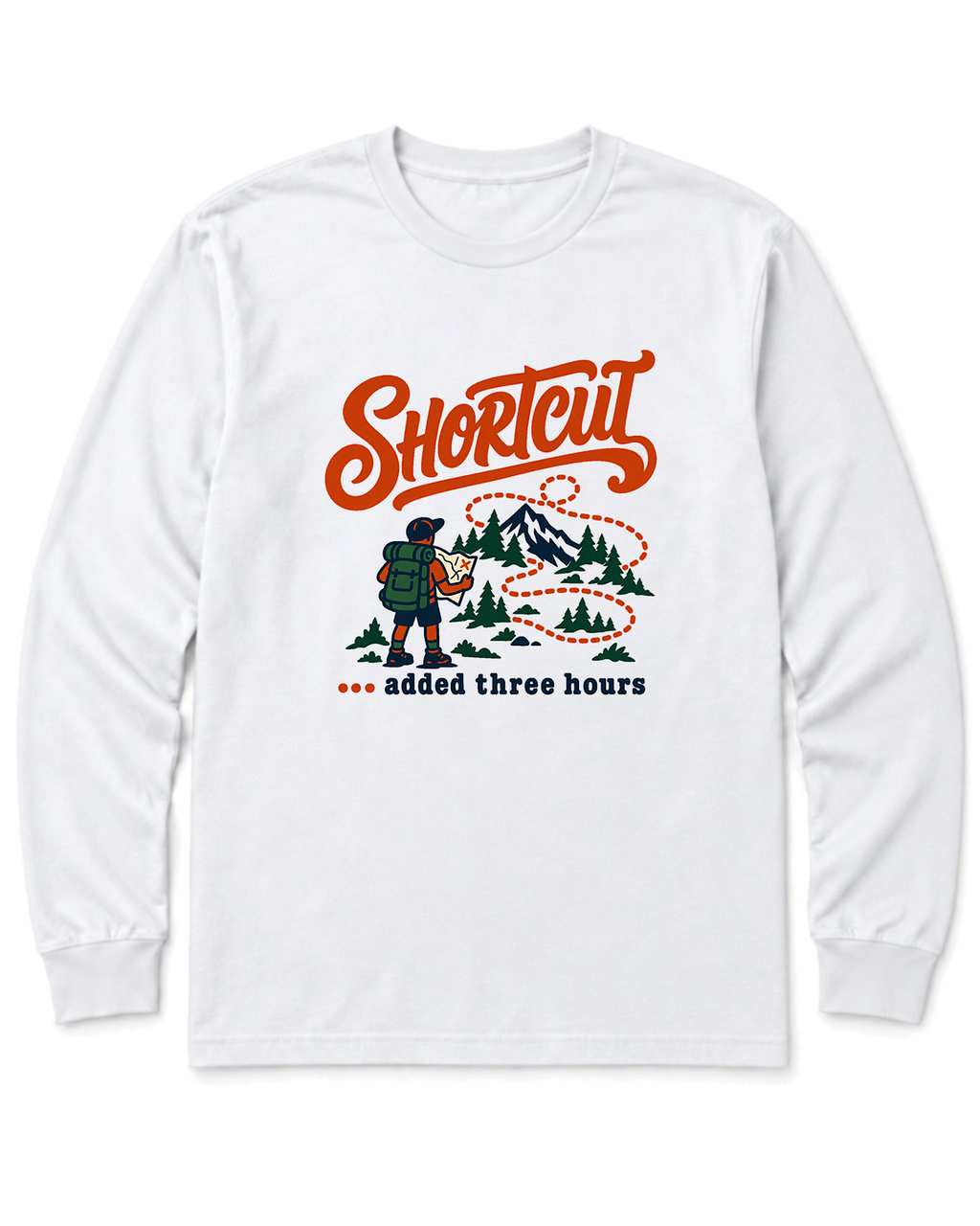 Shortcut Added Three Hours Long Sleeve Shirt - White