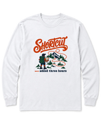 Shortcut Added Three Hours Long Sleeve Shirt - White
