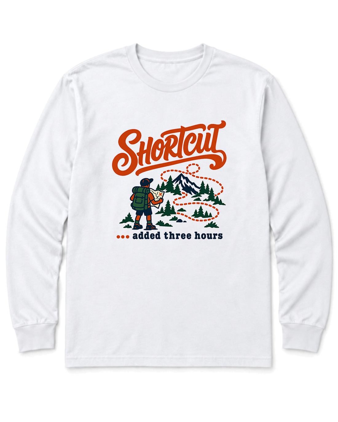 Shortcut Added Three Hours Long Sleeve Shirt - White