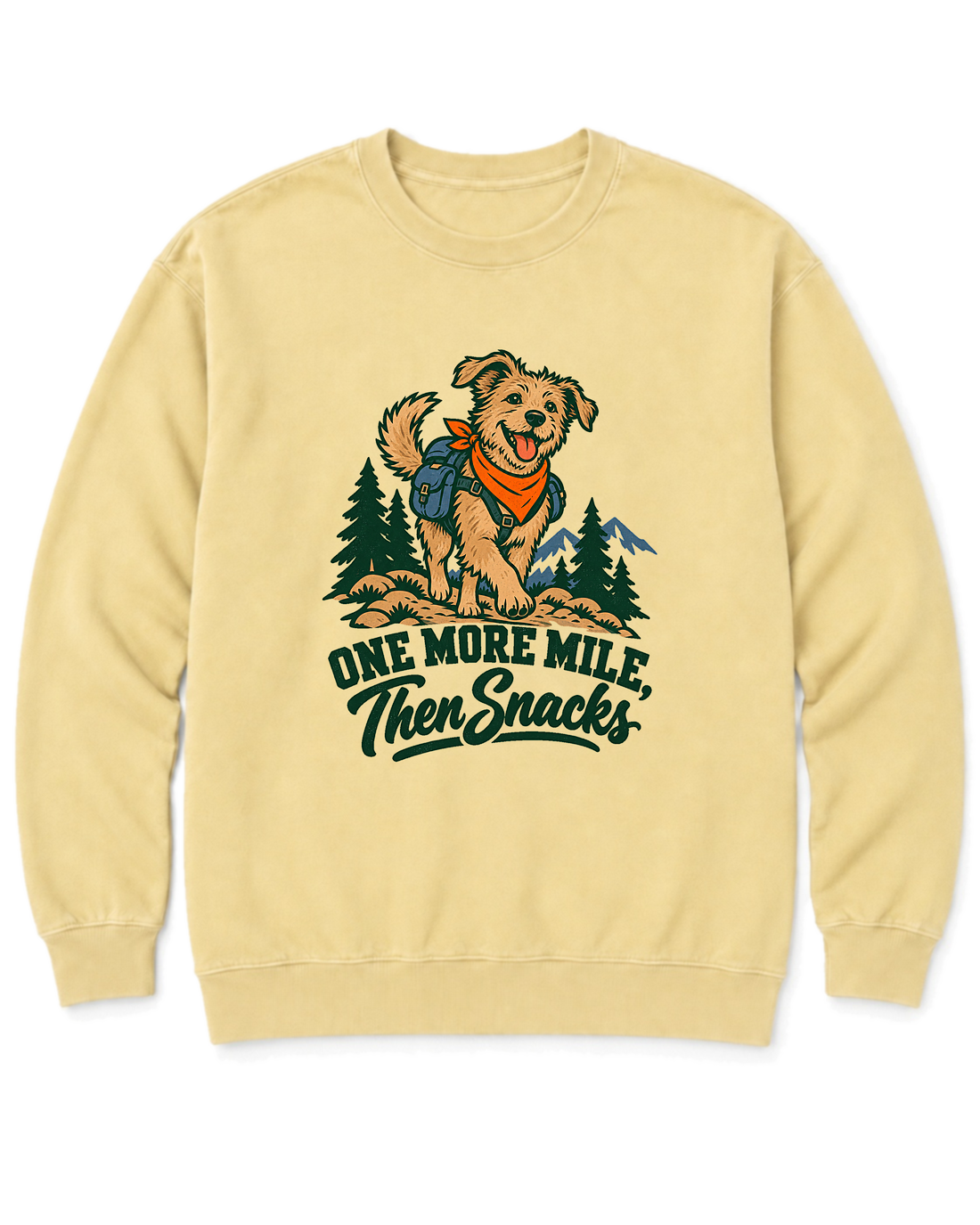 One More Mile, Then Snacks Sweatshirt - Butter