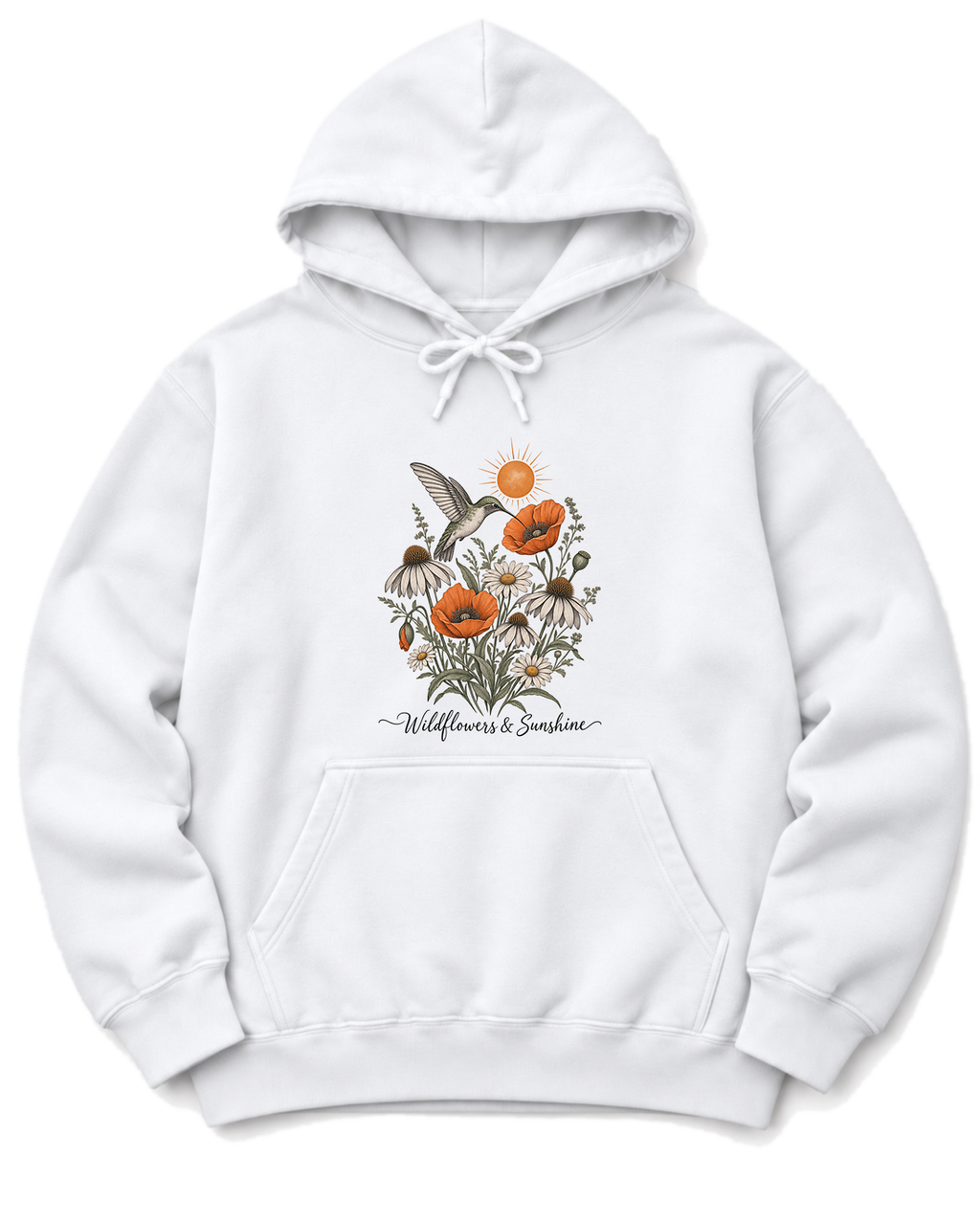 Wildflowers & Sunshine Hoodie - White
