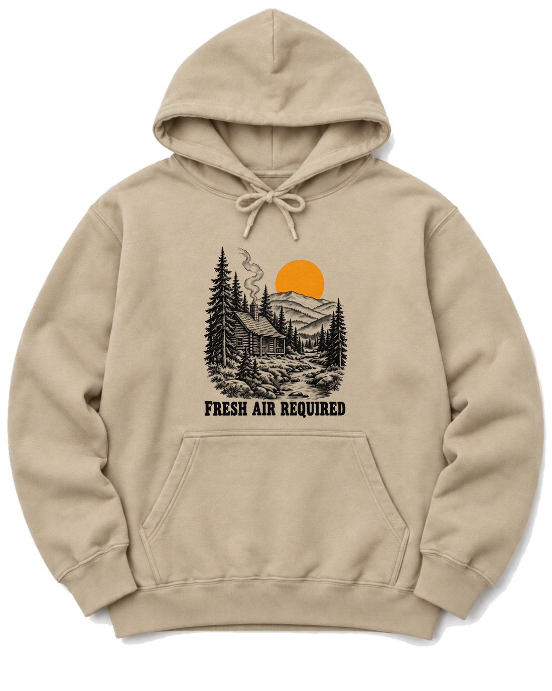 Fresh Air Required Hoodie - Sand