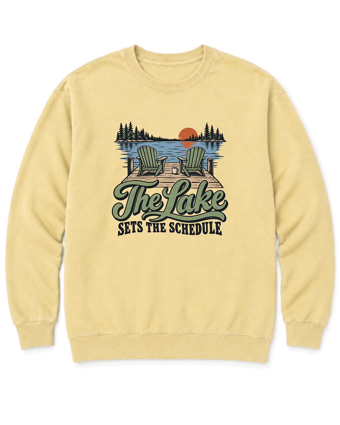 The Lake Sets the Schedule Sweatshirt - Butter