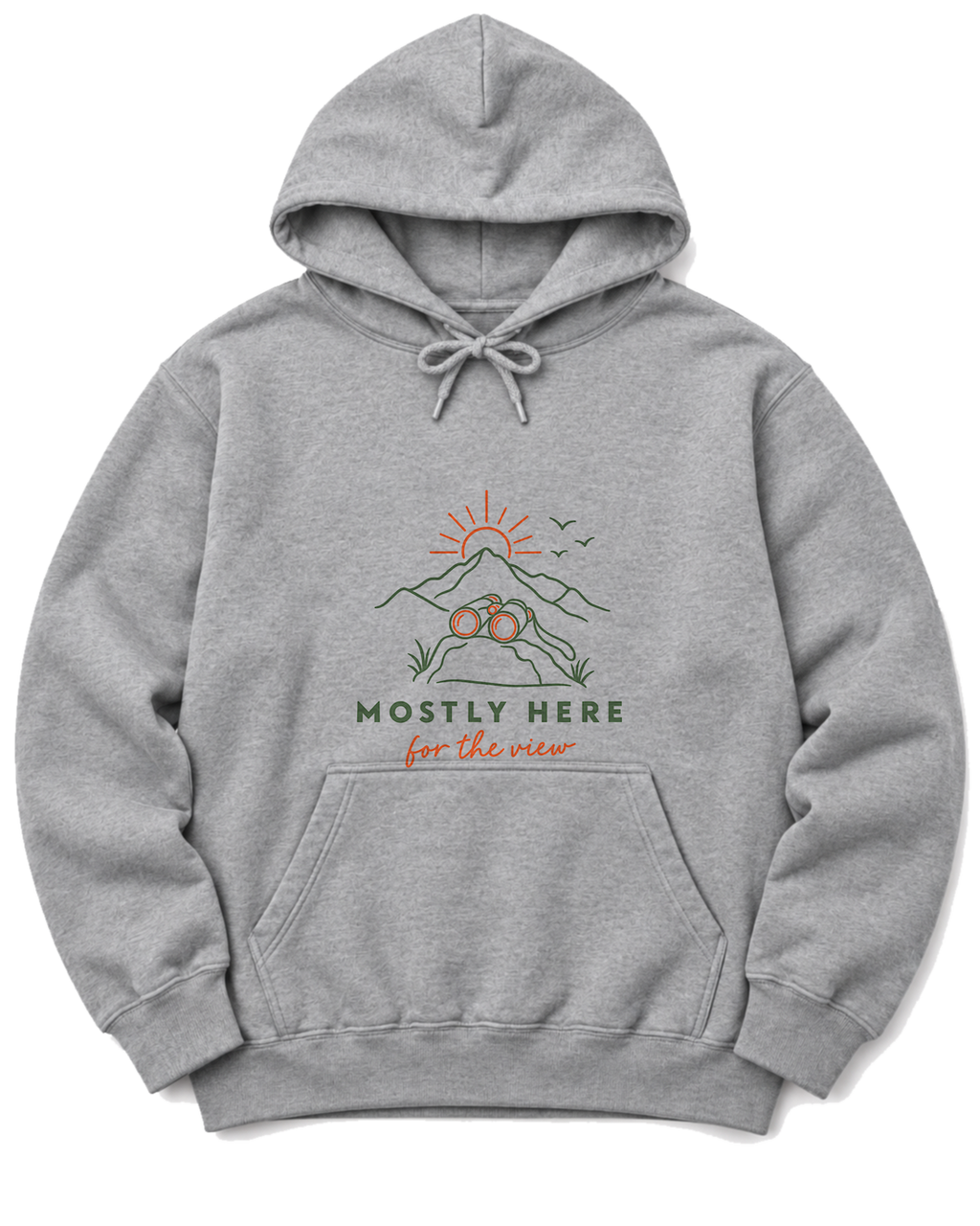 Mostly Here for the View Hoodie - Sport Grey