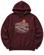 Pine Ridge Moon Hoodie - Maroon