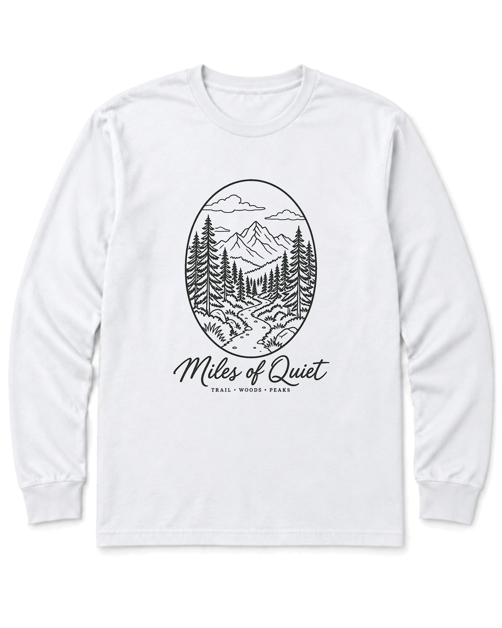 Miles of Quiet Long Sleeve Shirt - White