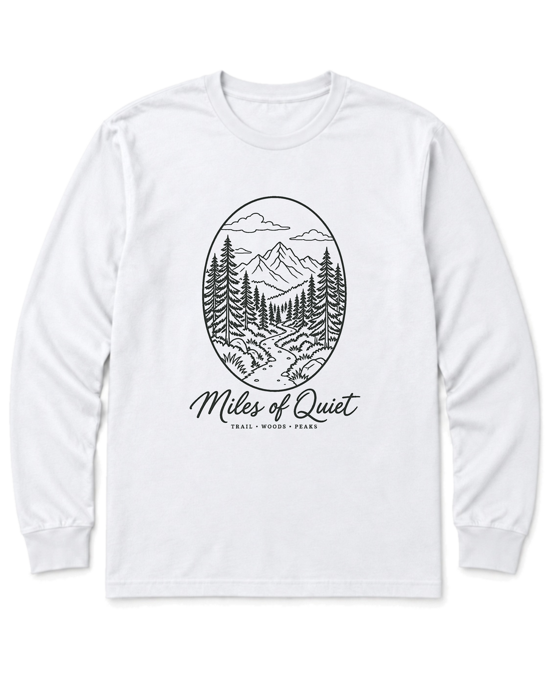Miles of Quiet Long Sleeve Shirt - White