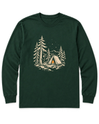 Curious Bear Long Sleeve Shirt - Forest Green