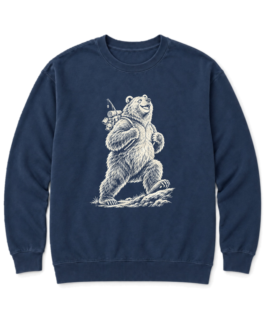 Tiny Backpack Grizzly Sweatshirt - True Navy
