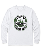 Big Feet, Bigger Naps Long Sleeve Shirt - White