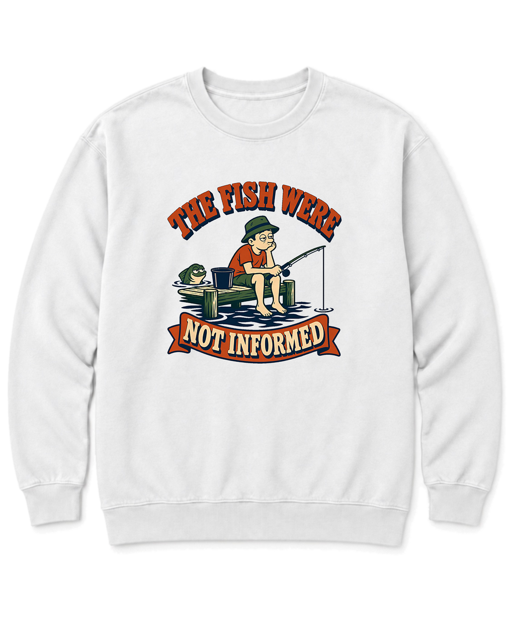 The Fish Were Not Informed Sweatshirt - White
