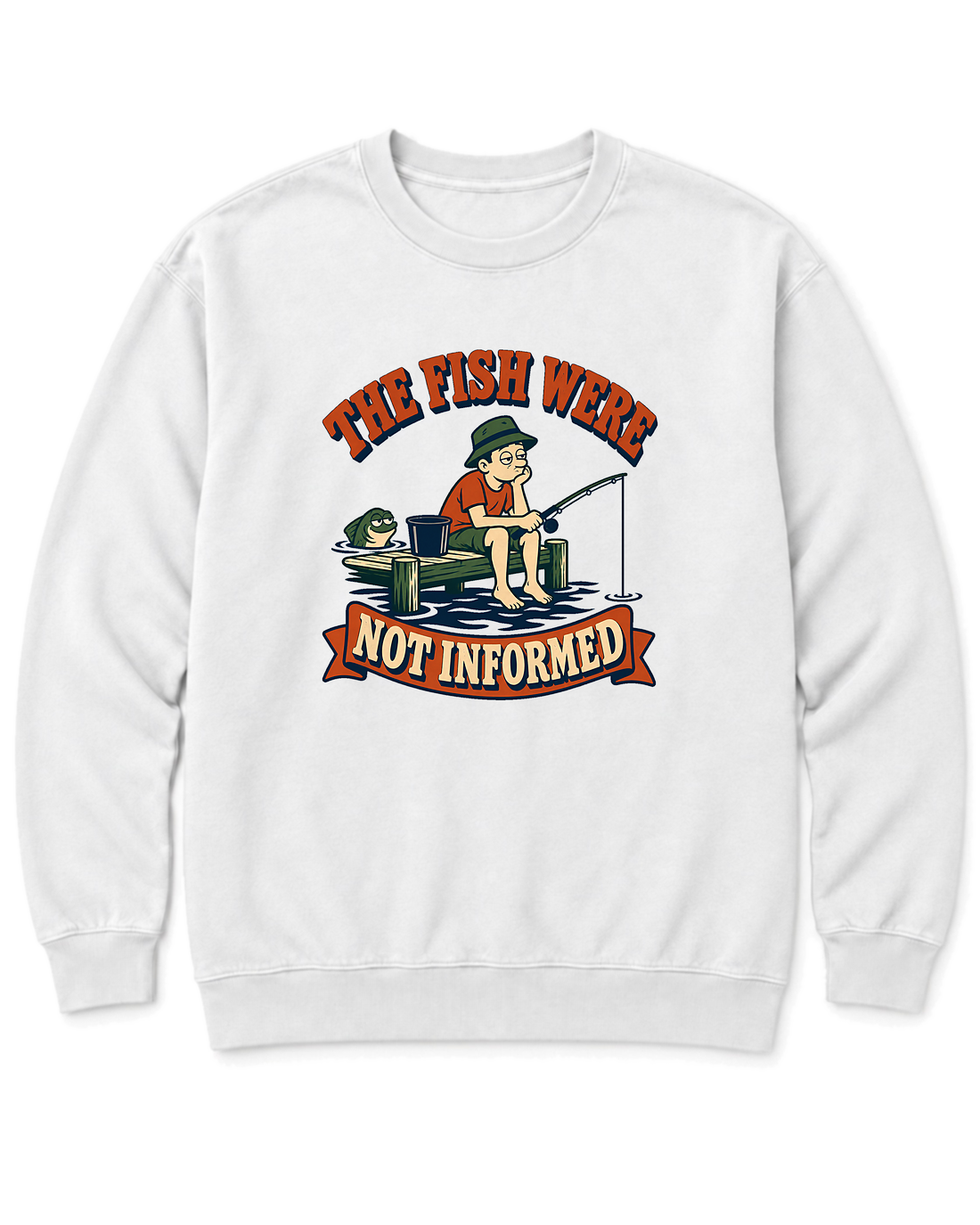 The Fish Were Not Informed Sweatshirt - White