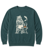 Grill Master Grizzly Sweatshirt - Blue Spruce