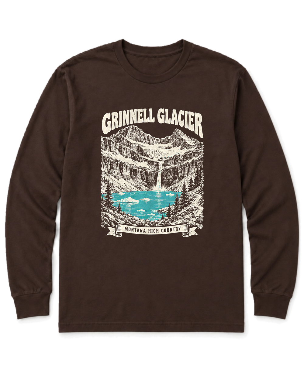 Grinnell Glacier Long Sleeve Shirt - Dark Chocolate