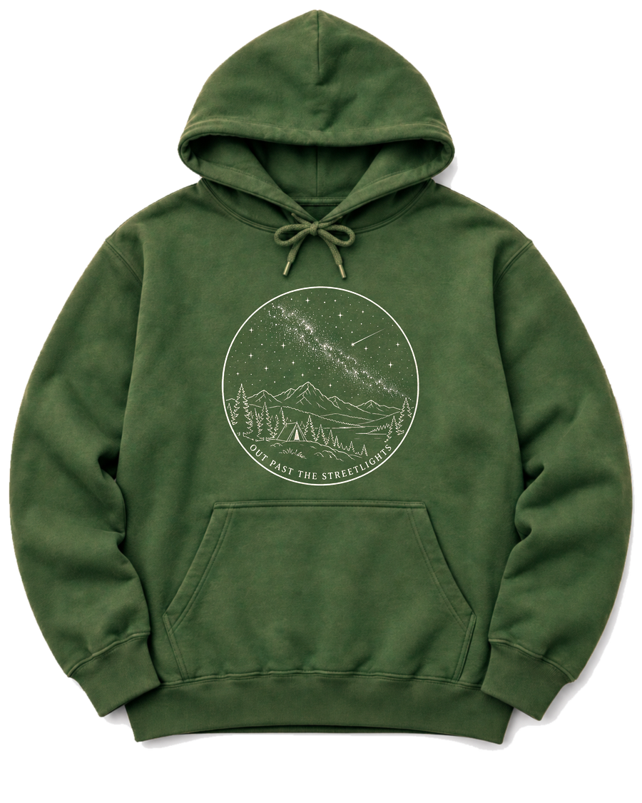 Out Past the Streetlights Hoodie - Military Green