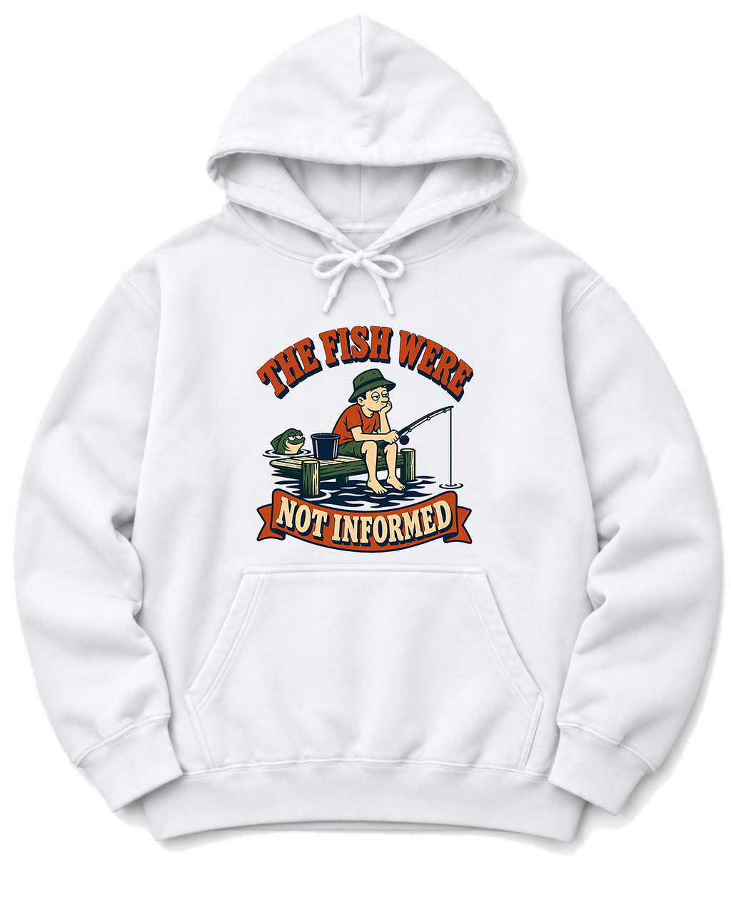 The Fish Were Not Informed Hoodie - White