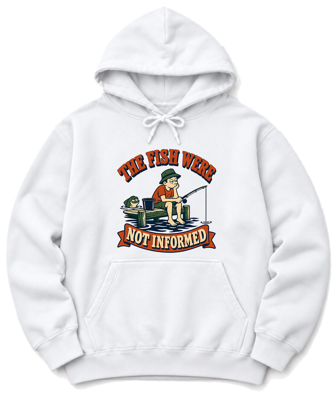 The Fish Were Not Informed Hoodie - White