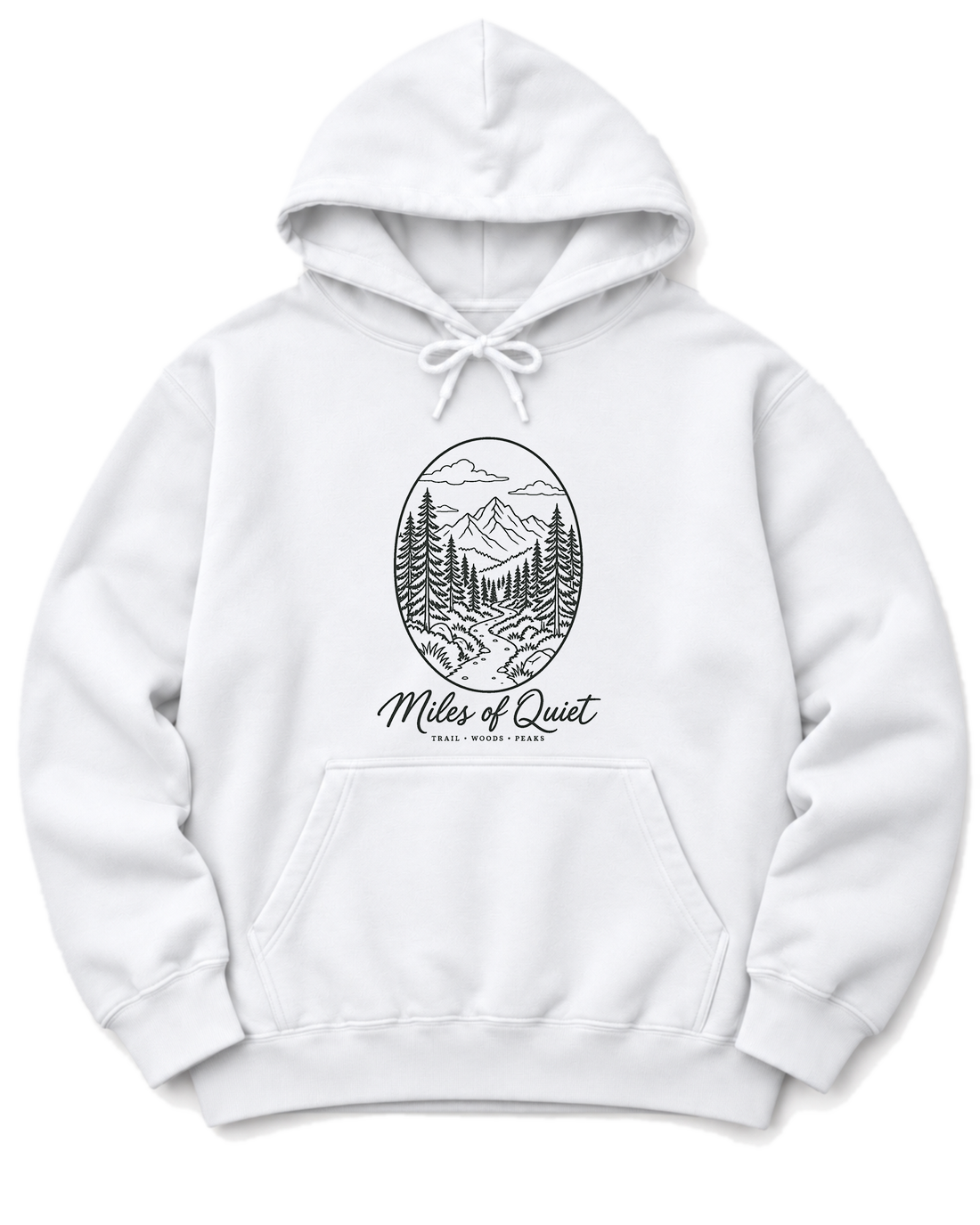 Miles of Quiet Hoodie - White